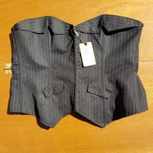 Pinstripe corset
